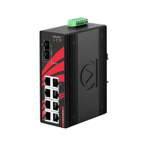 10-Port Industrial Gigabit PoE+ Unmanaged Ethernet Switch
